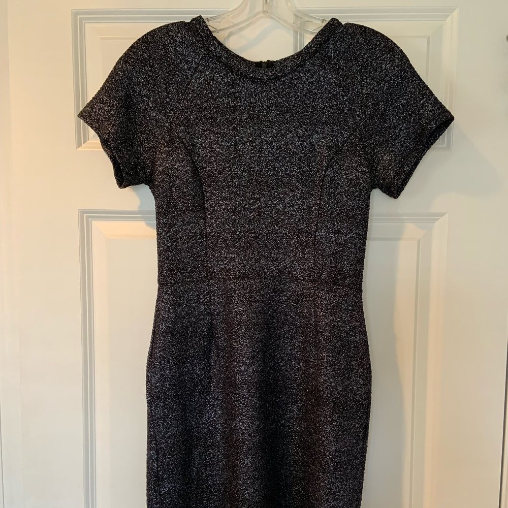 Aqua Black Short Sleeve Mini Dress Size Small